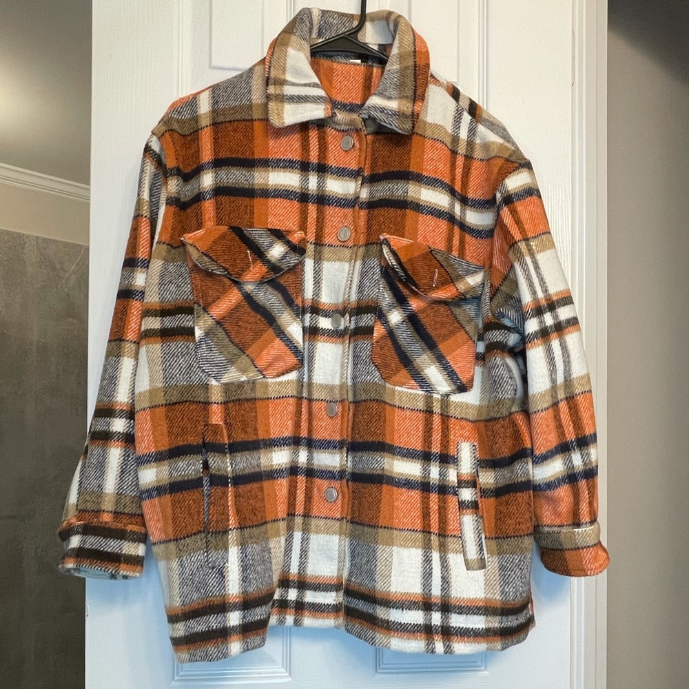 Plaid Orange Jacket | XS